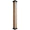 Ekena Millwork River Wood Faux Wood Non-Tapered Square Column Wrap w/ Faux Iron Capital & Base, 6"W x 10'H COLURW06X120IRUF - alternate 1